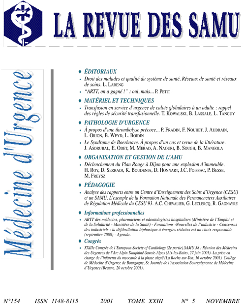 La Revue des SAMU
