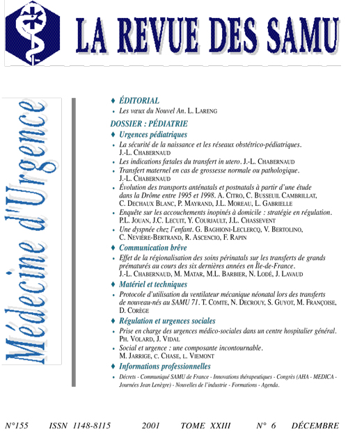 La Revue des SAMU