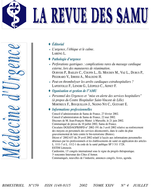 La Revue des SAMU