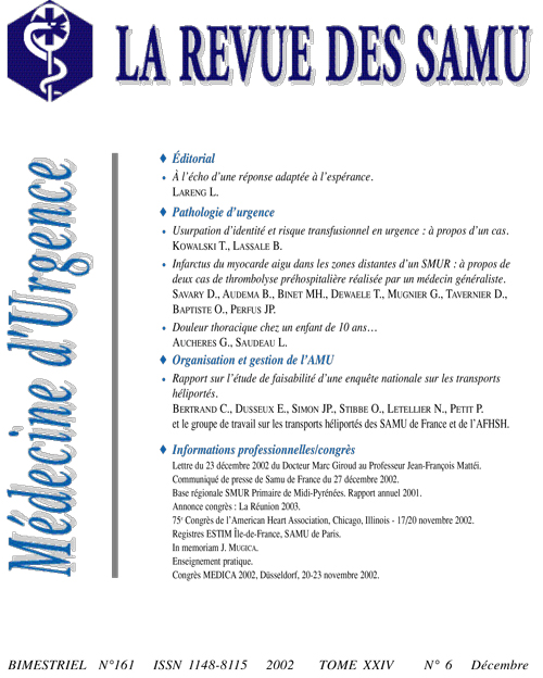 La Revue des SAMU