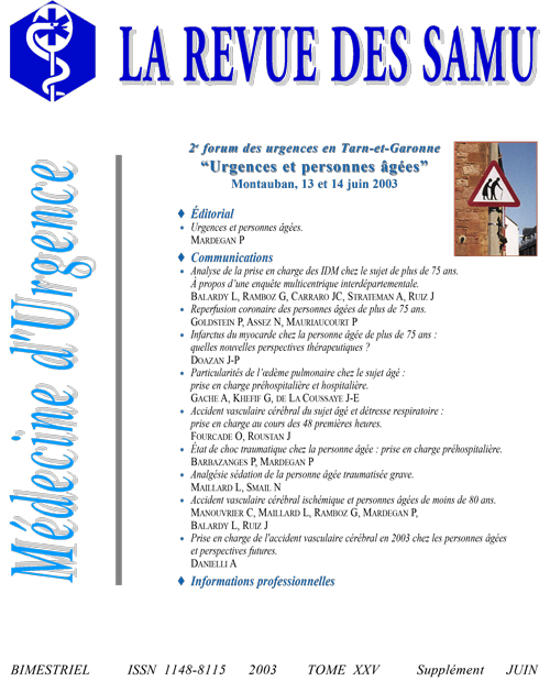 La Revue des SAMU