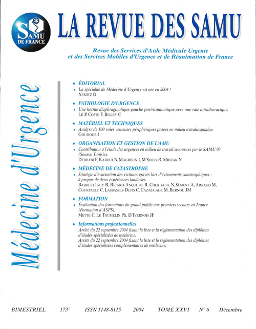 La Revue des SAMU